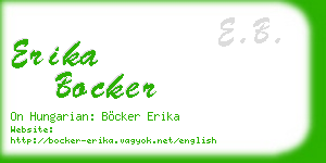 erika bocker business card